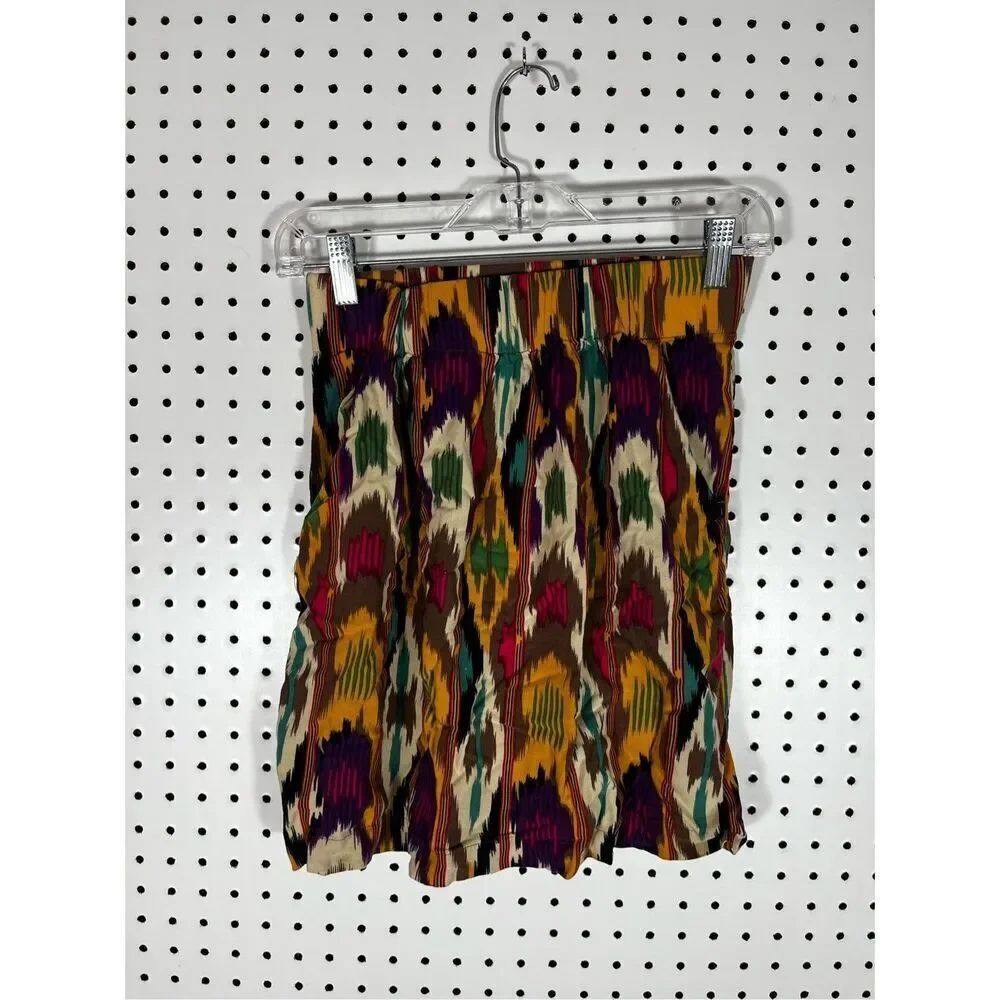Cabi Printed ikat tribal skirt size xs